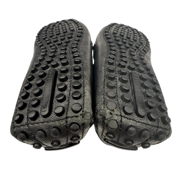 Louis Vuitton Black Damier Leather Hockenheim Slip On Loafers Size 8 Uk/ 9 US - Picture 7 of 11